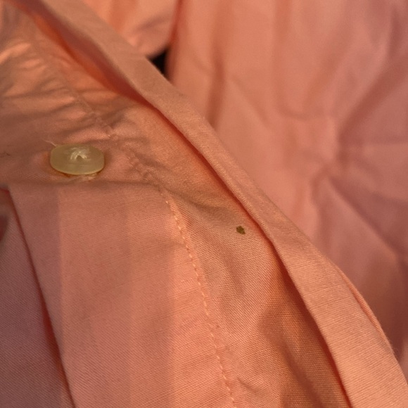 Emporio Armani Men's Pink Button-Up Shirt - size small - 100% cotton - Picture 4 of 5